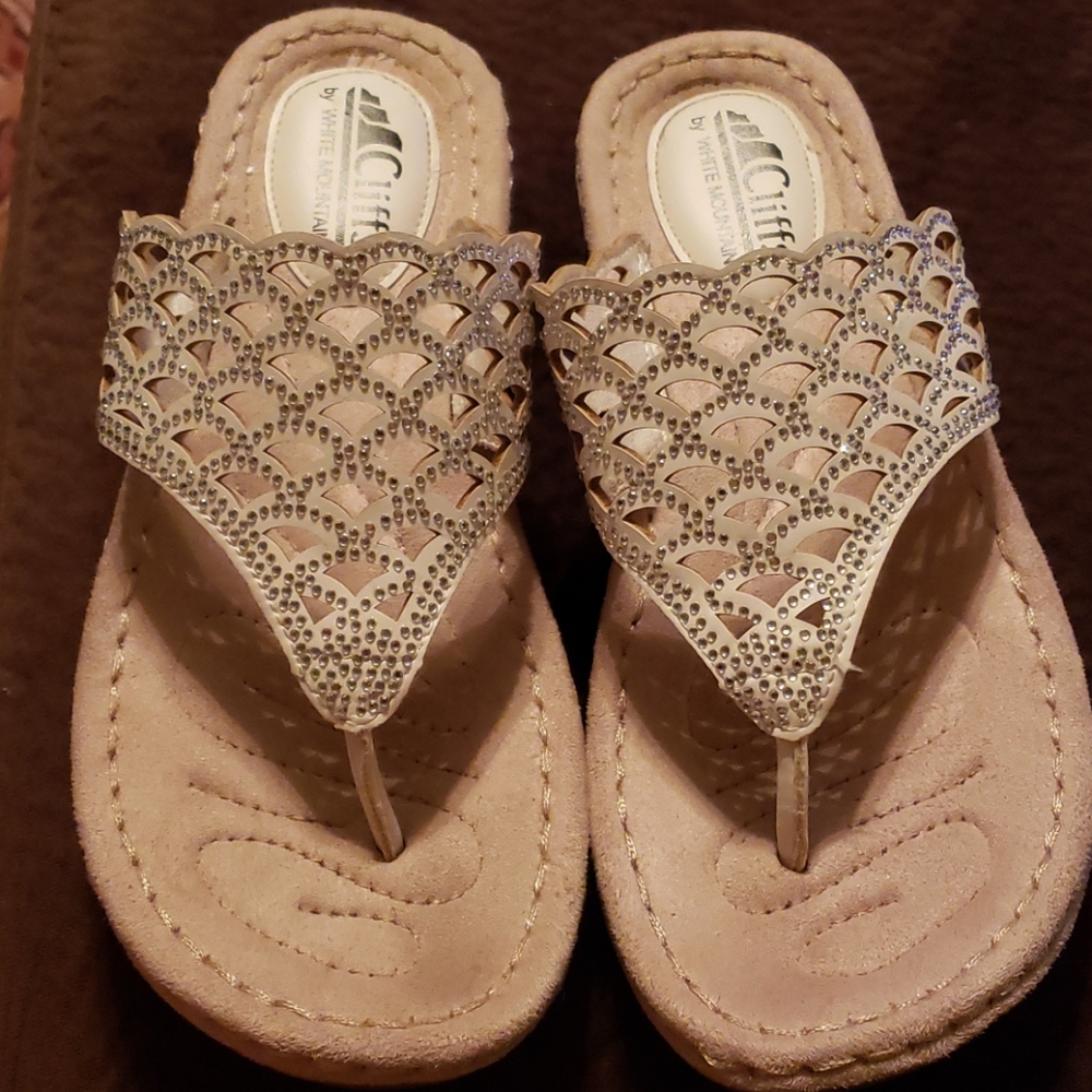 Cliffs by White Mountain White & Silver rhinestone